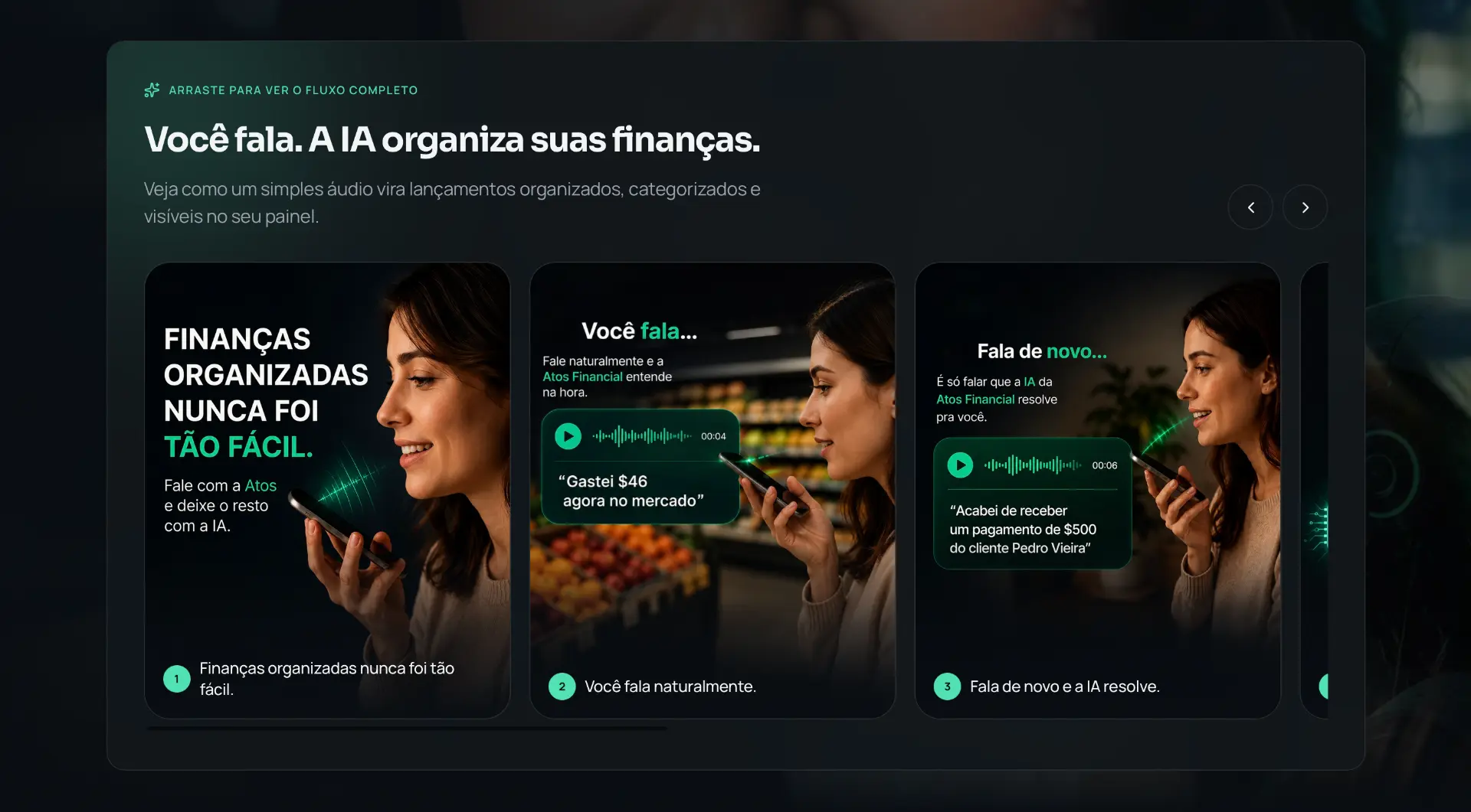 Preview do projeto Atos Financial